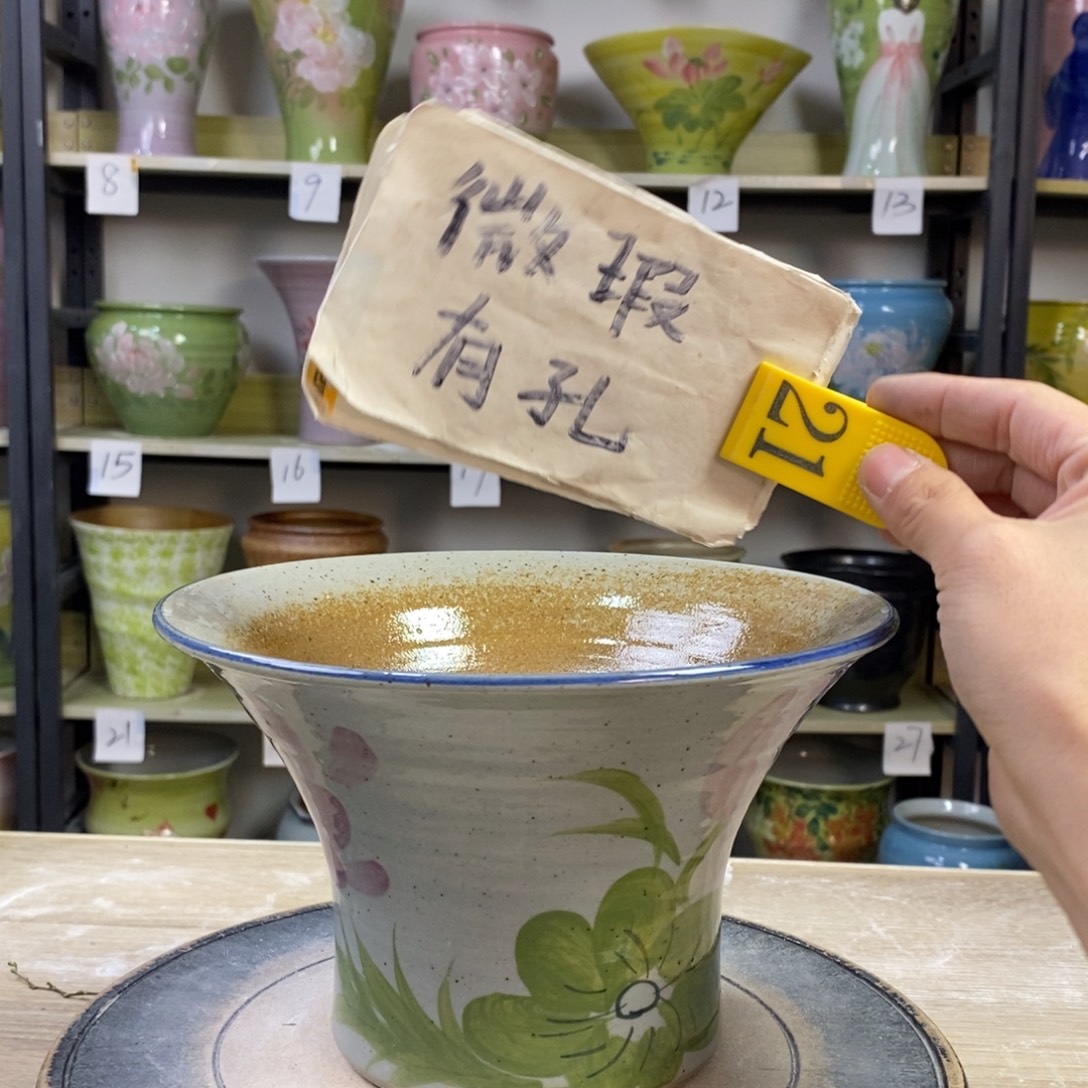 Y***I景德镇手工手绘陶瓷花盆