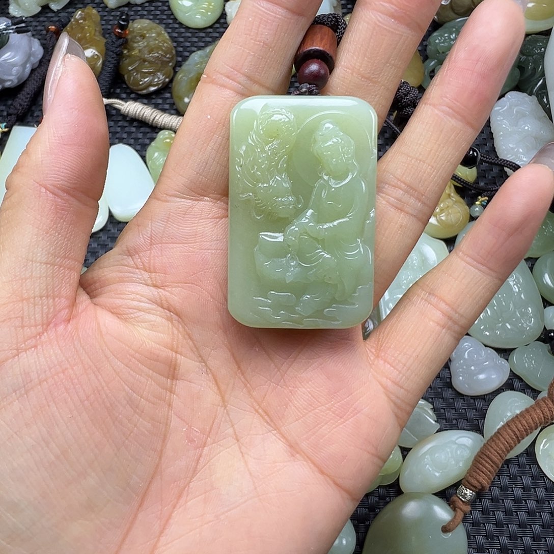 和田玉未镶嵌吊坠(不含链)卡45