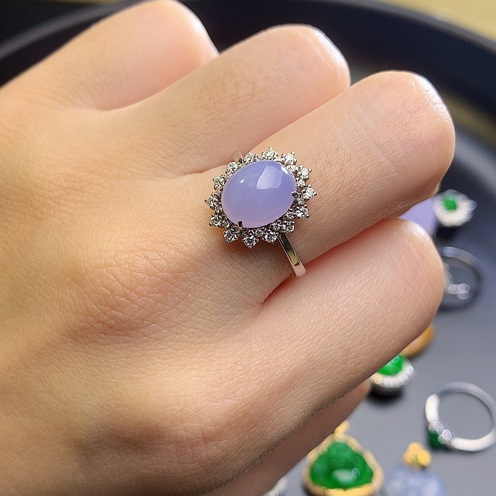 翡翠挂件18K金镶嵌j j j j j