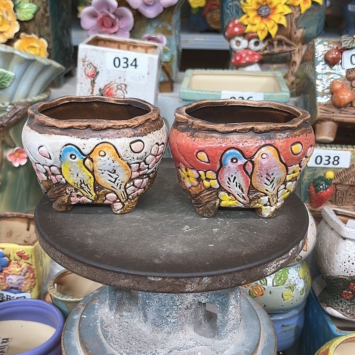 紫砂花盆粗陶材质多肉花盆