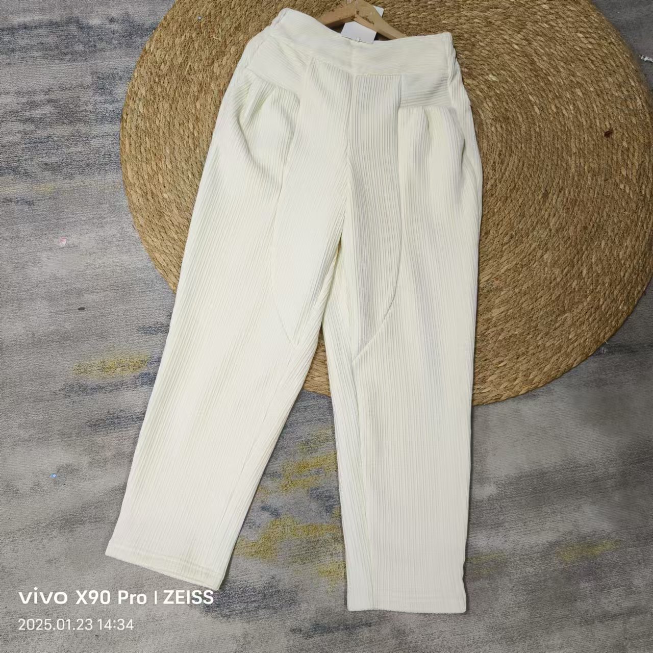 唯琳剪标 8仓A7-7-3229款 加绒雪呢儿松紧腰休闲裤