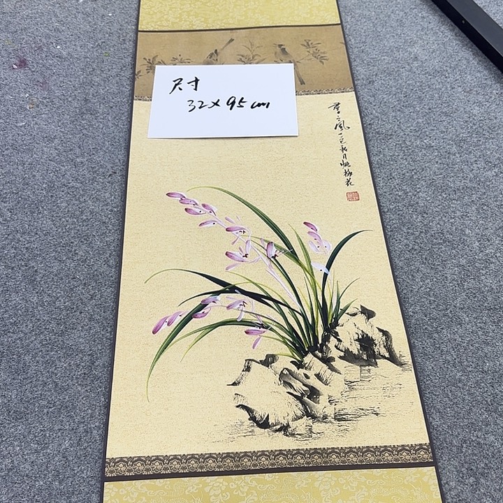 国画国画兰花立体兰花