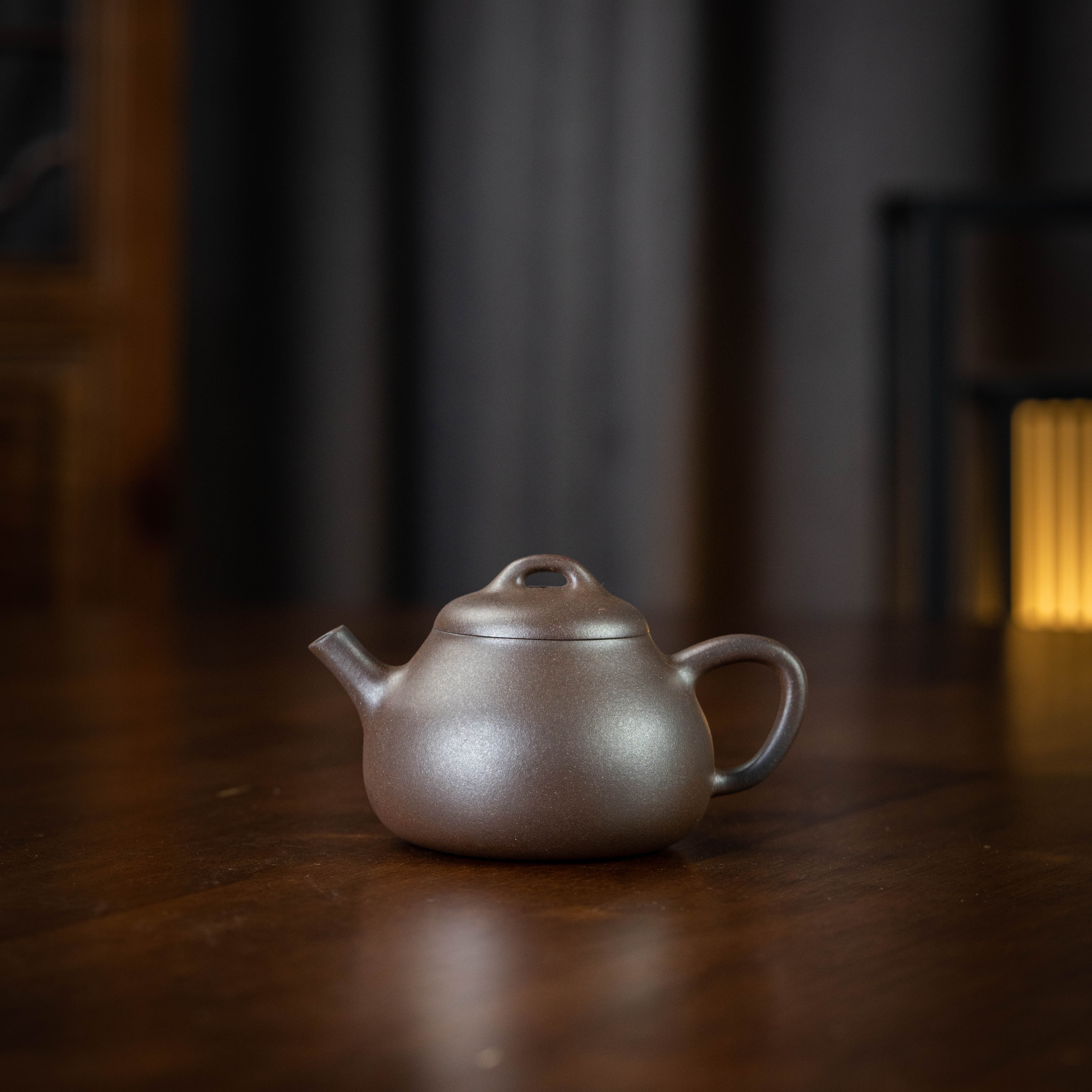 【前墅龙窑】柱瓢2 范秋华 紫泥 200cc 紫砂壶