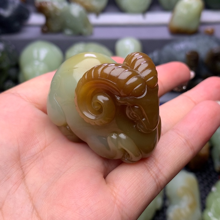 未镶嵌和田玉把件淡***福