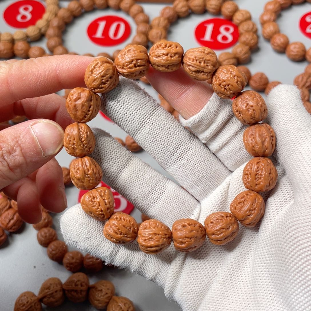 文玩核桃手串粗筋小方蟾13mm
