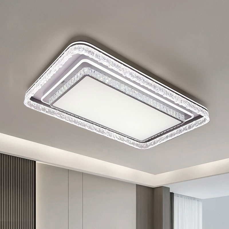 2025款轻奢客厅水晶吸顶灯现代极简高级感家用主卧大厅灯饰创意