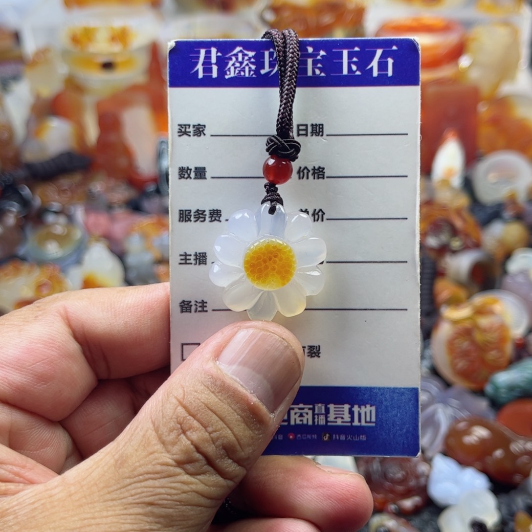 玛瑙/玉髓颈饰未镶嵌原*。
