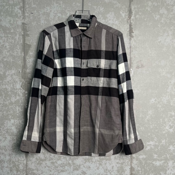 未使用 BURBERRY/博柏利 M*1/黑白灰经典格子衬衫/18565