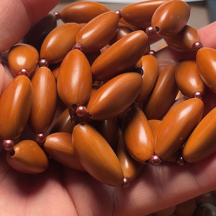 手串橄榄核长串素核35粒