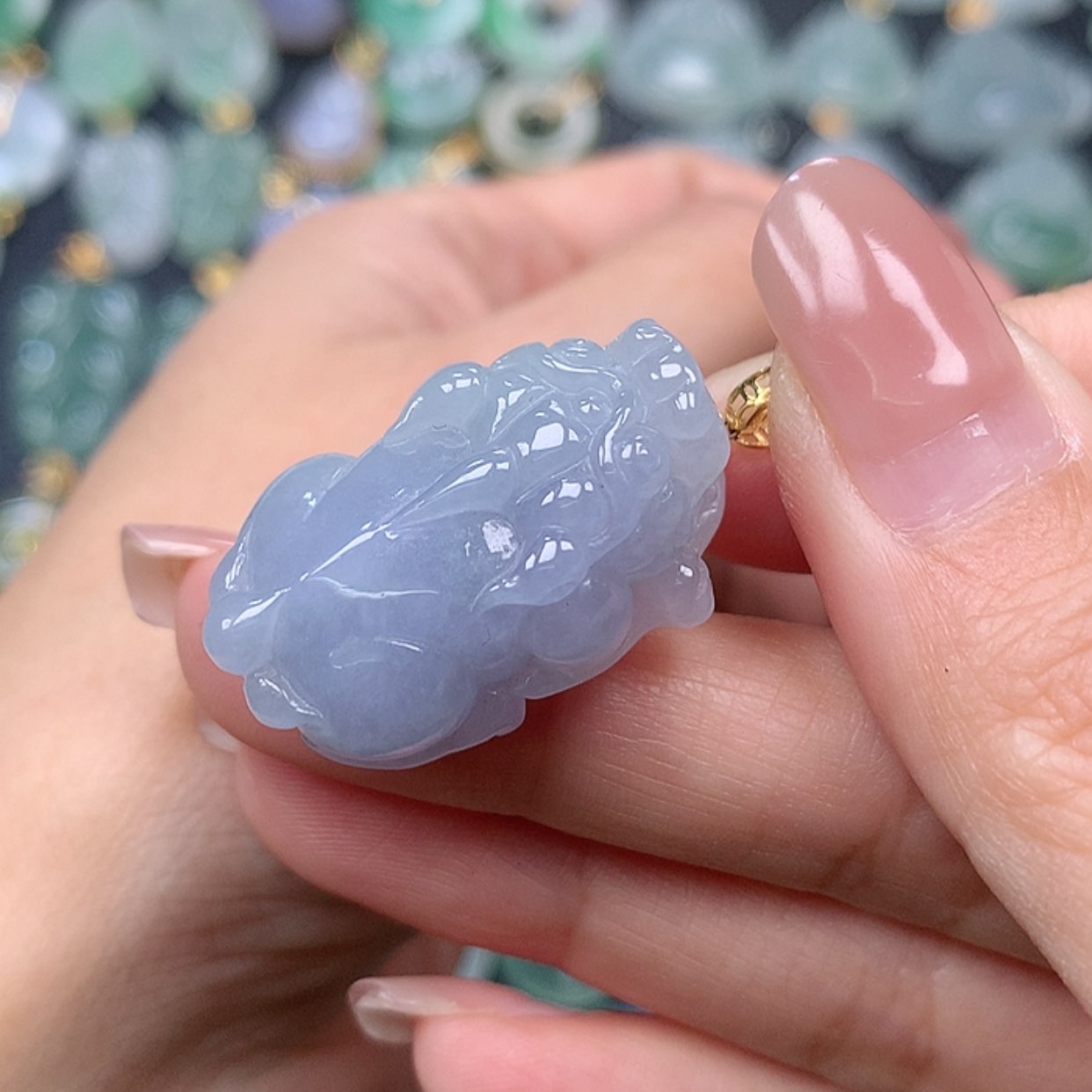 【闪购商品】翡翠吊坠(赠链)18K金镶嵌?**.