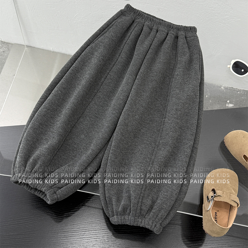 【小首尔】冬装儿童韩版时尚加绒加厚保暖休闲束脚裤SJ6748