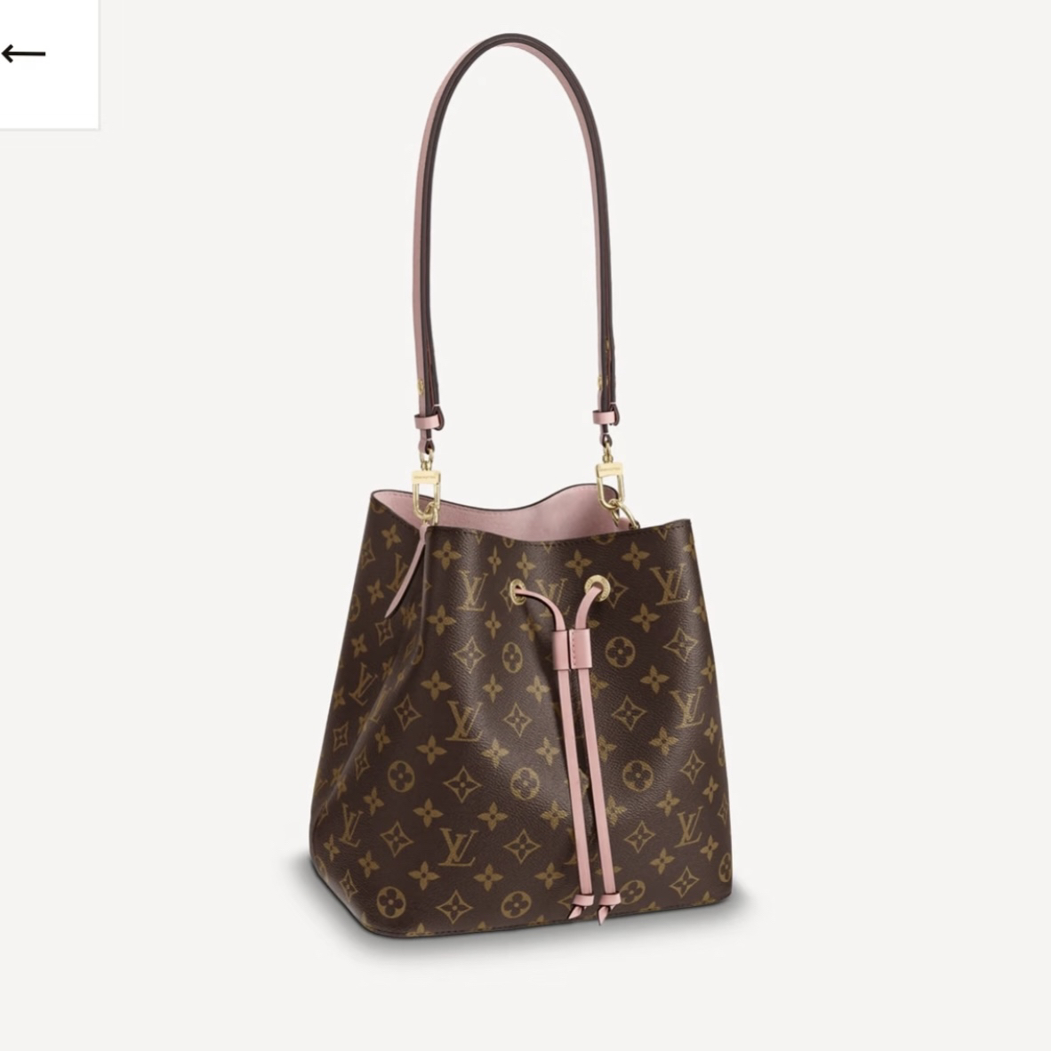 95新 LouisVuitton/路易威登 lv 粉色水桶包单肩包/15831836