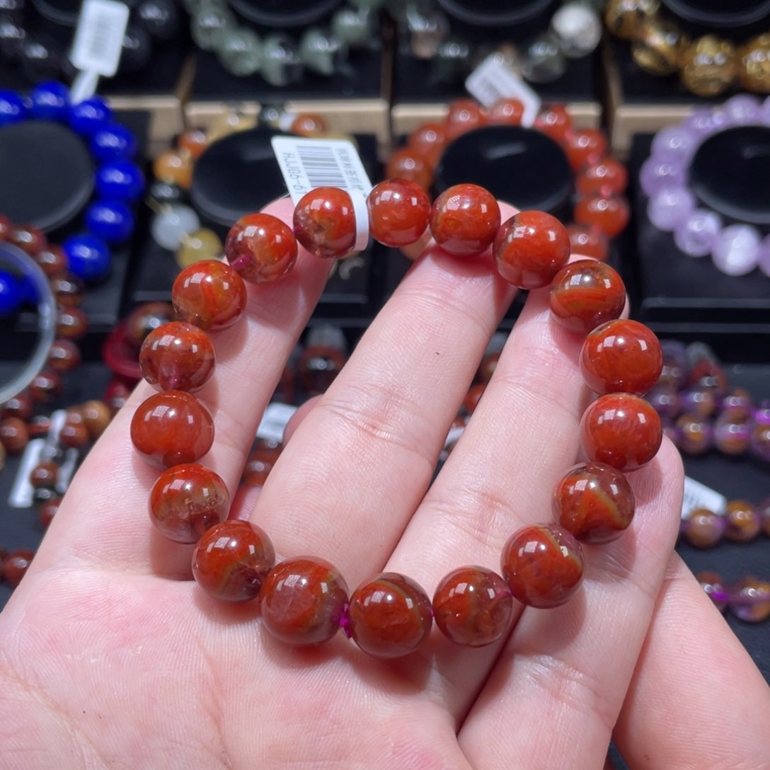 水晶手串未镶嵌红极光23