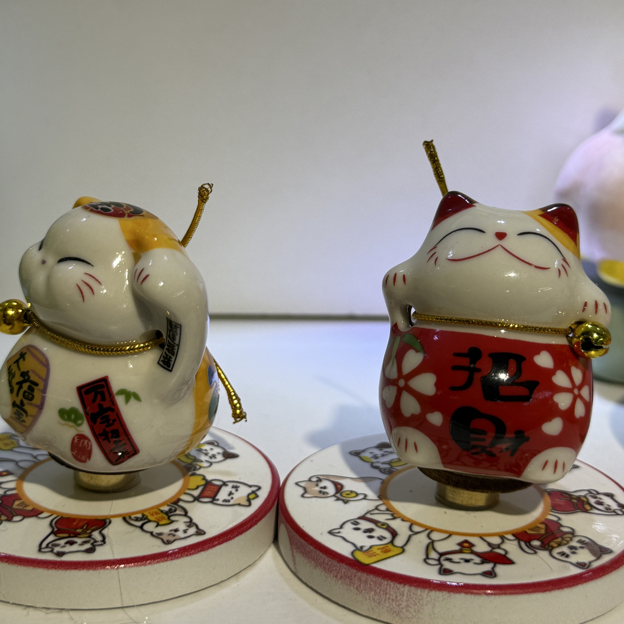 景德镇招财猫转转摆件 