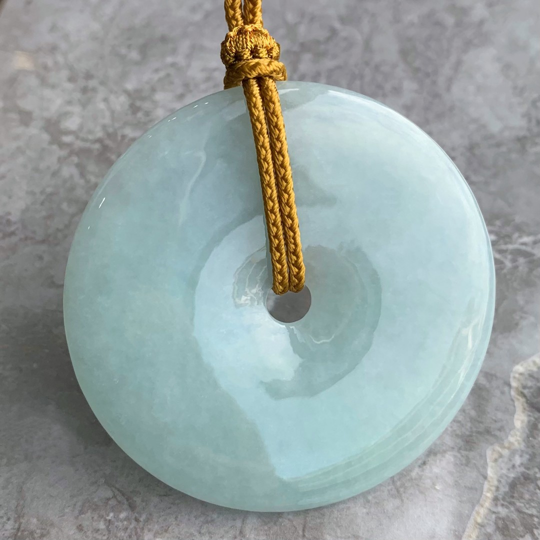 BAQIZHUBAO/八七珠宝天然翡翠大平安扣 多样性发一件