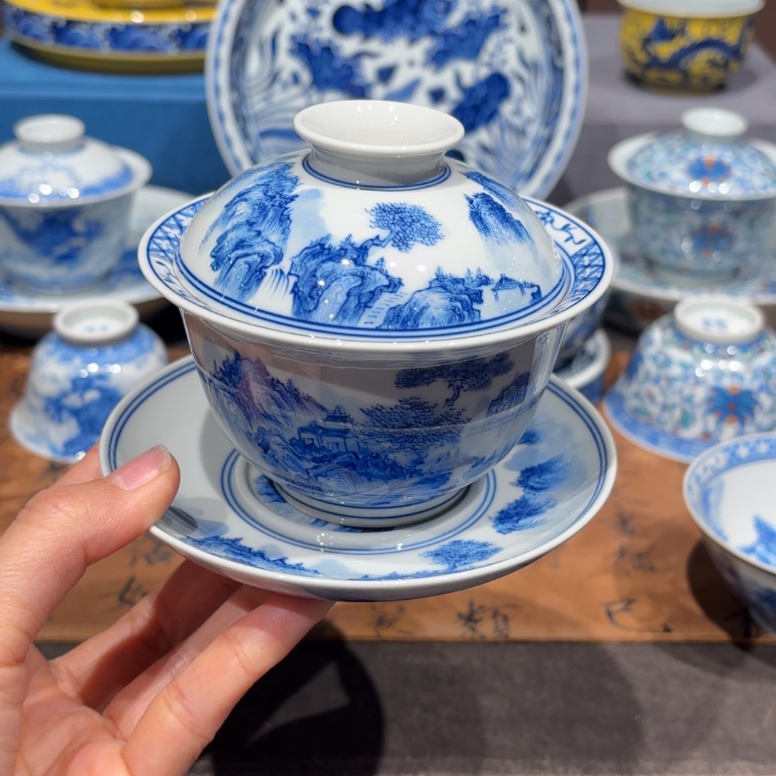 瓷片手工手绘陶瓷茶具