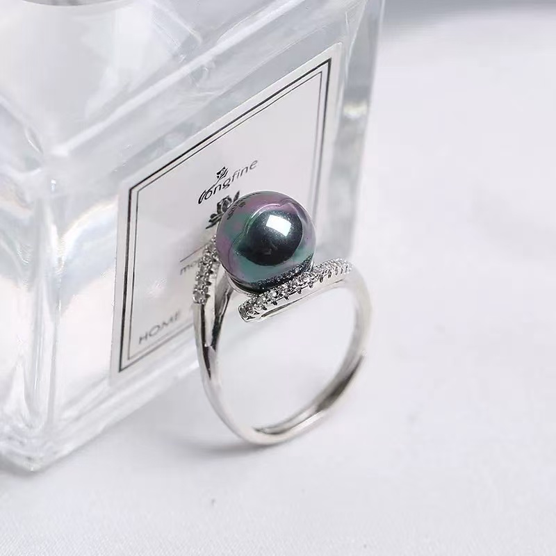 非金属仿珍珠戒指 时尚百搭设计感轻奢小众戒指j939