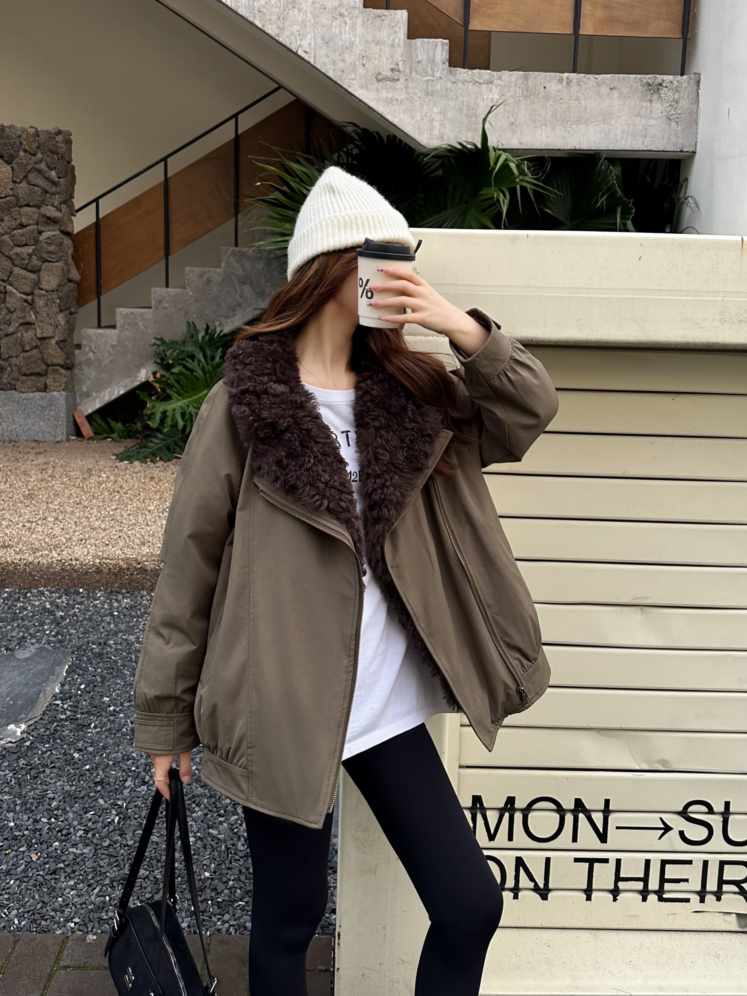 25秋冬羽绒新款加绒厚款毛领中长款派克羽绒服