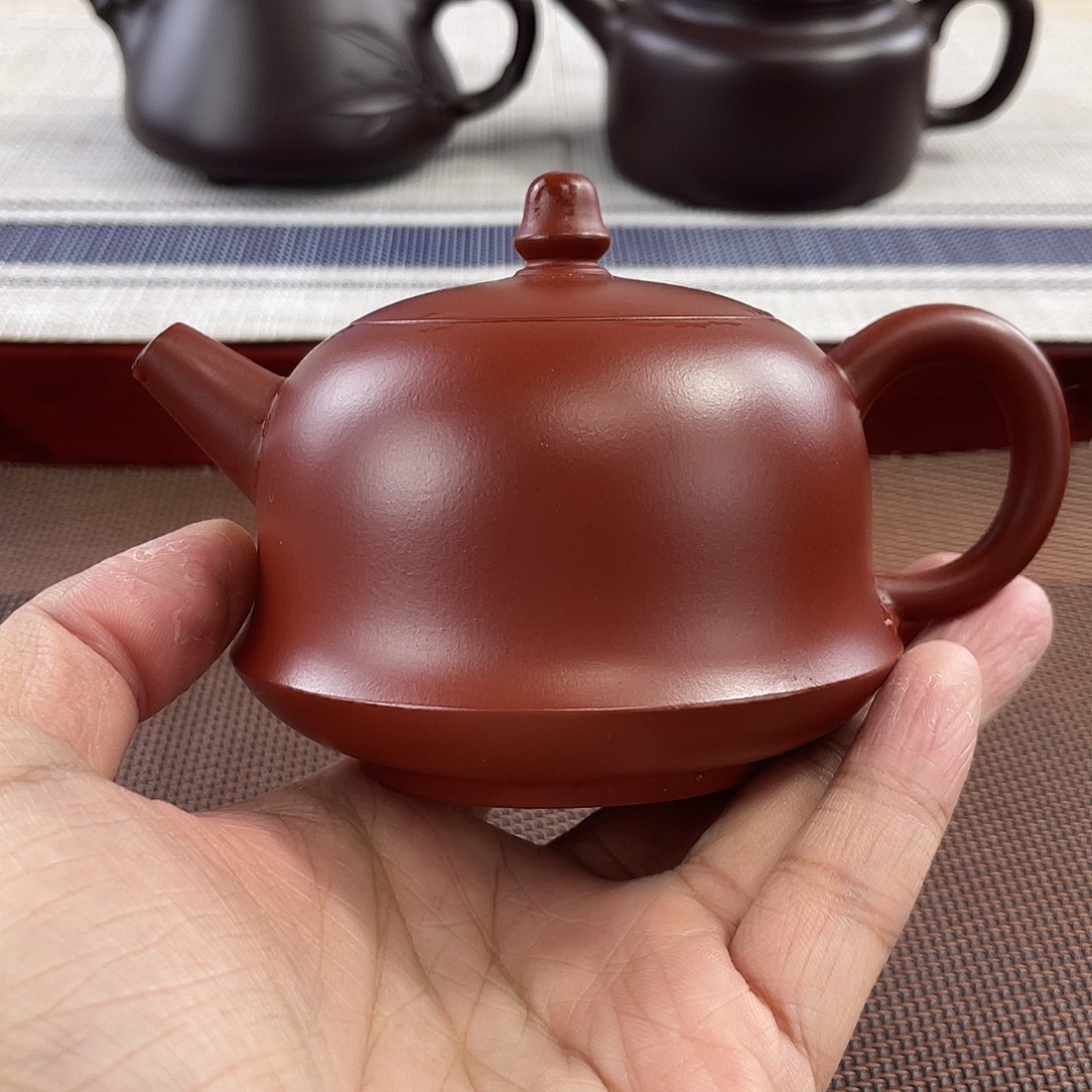紫砂壶原矿朱泥金钟器型