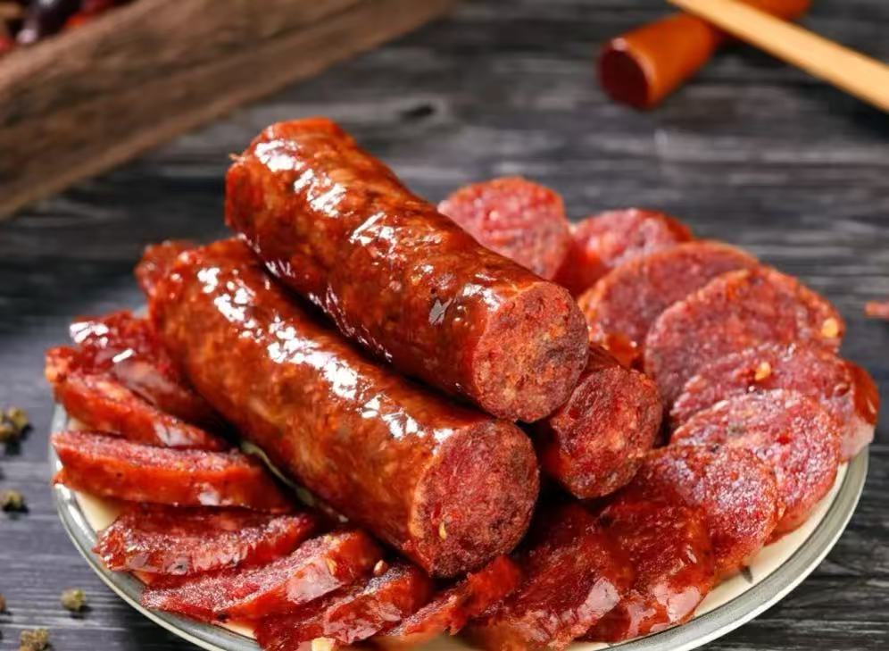 农家手工麻辣风干纯肉香肠