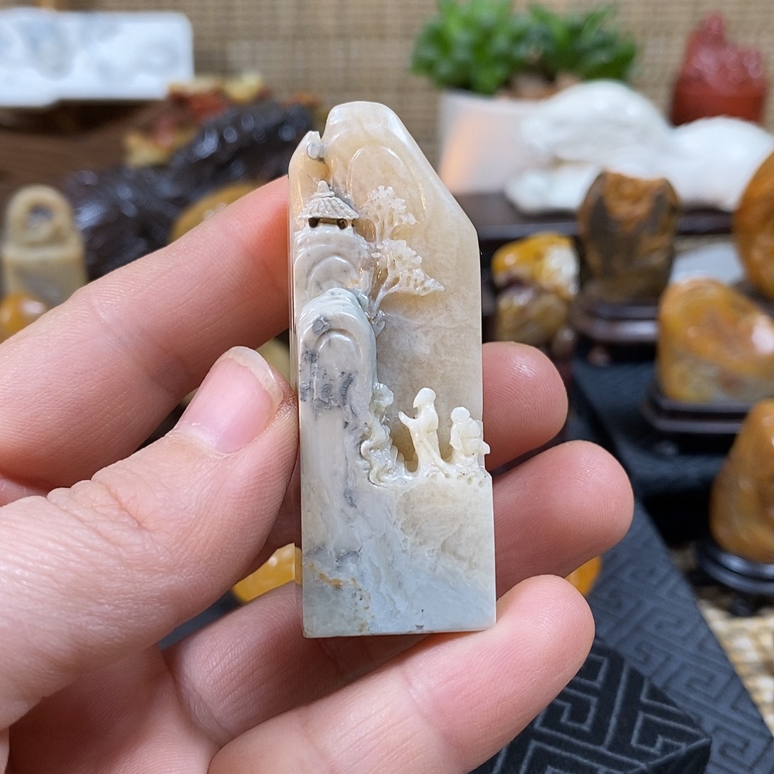 寿山石印石杜陵石