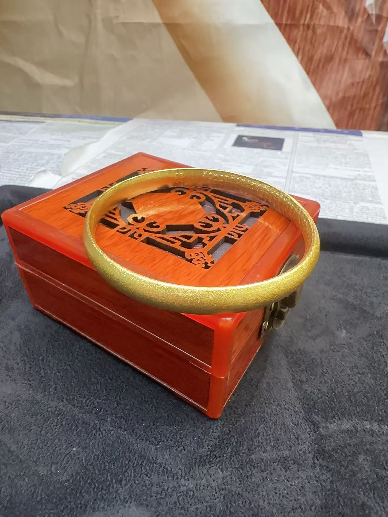  SZ-8顶奢级馆藏级古法素面实心手镯