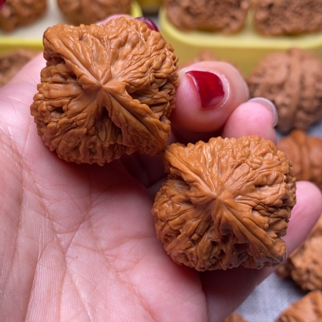 文玩核桃把件毕业天残角南疆石39全品