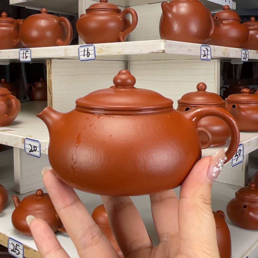 茶壶紫砂朱泥全手170毫升