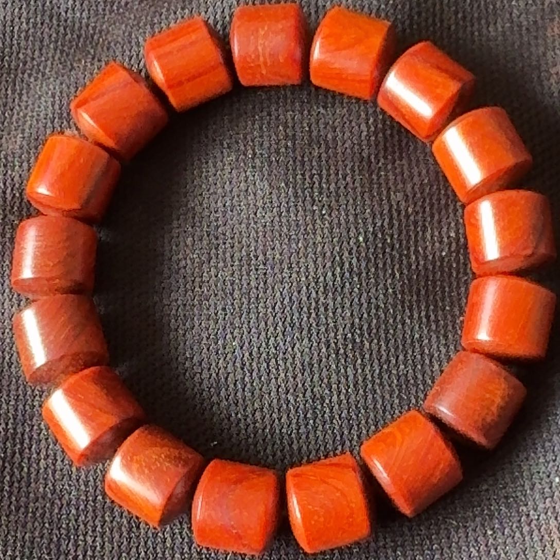 檀香紫檀（小叶紫檀）1.2/17印度小叶紫檀桶珠帝王泥料无科技