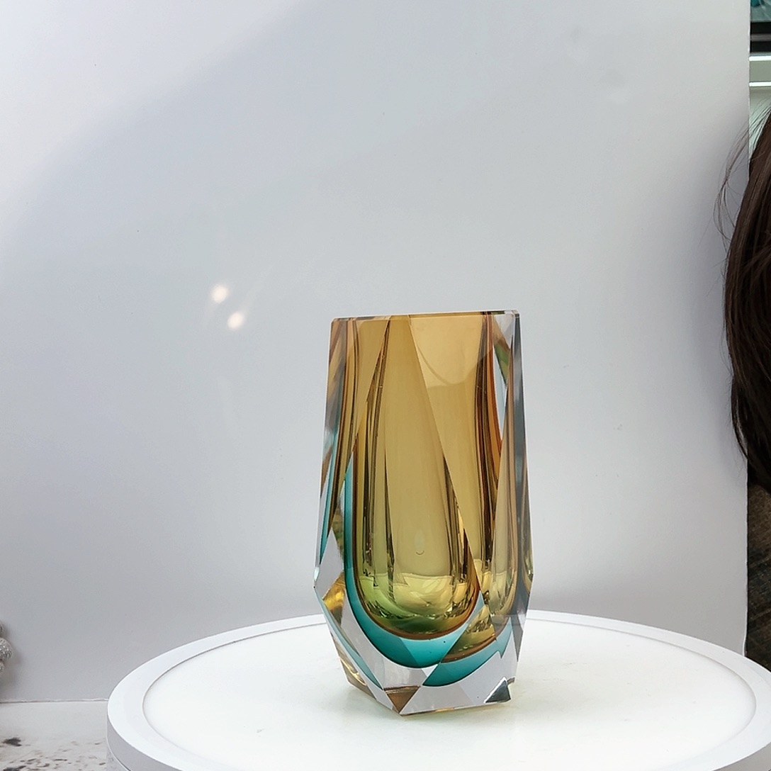 茶盏琉璃水晶花瓶