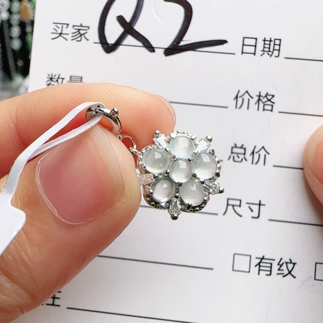 银S925镶嵌手链翡翠