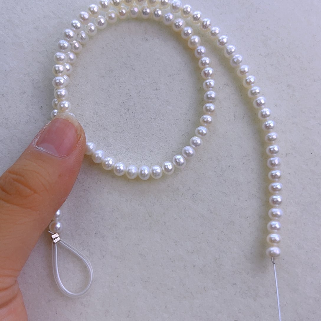 银S925镶嵌淡水珍珠项链定制430