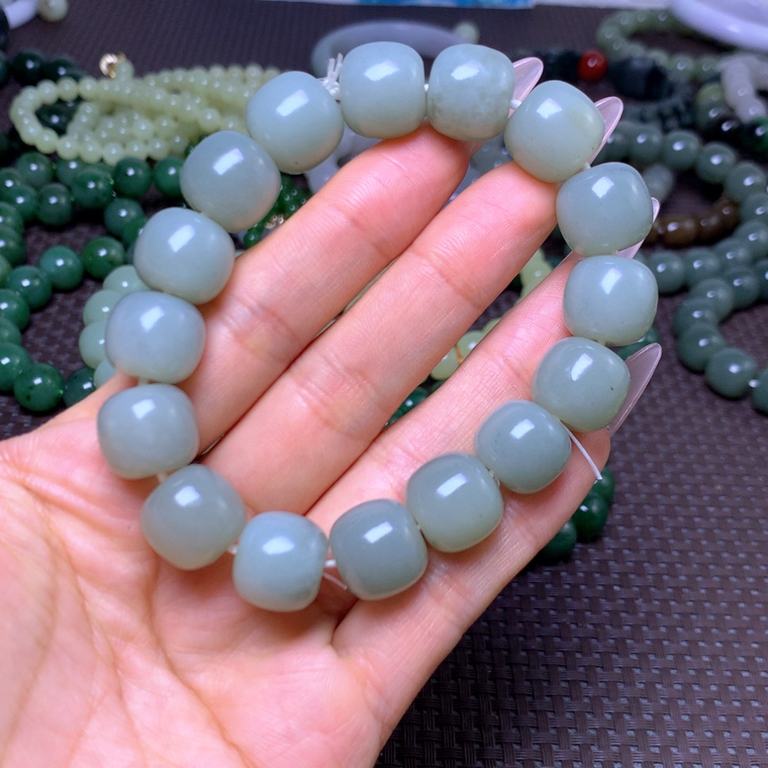 和田玉未镶嵌手串卡14