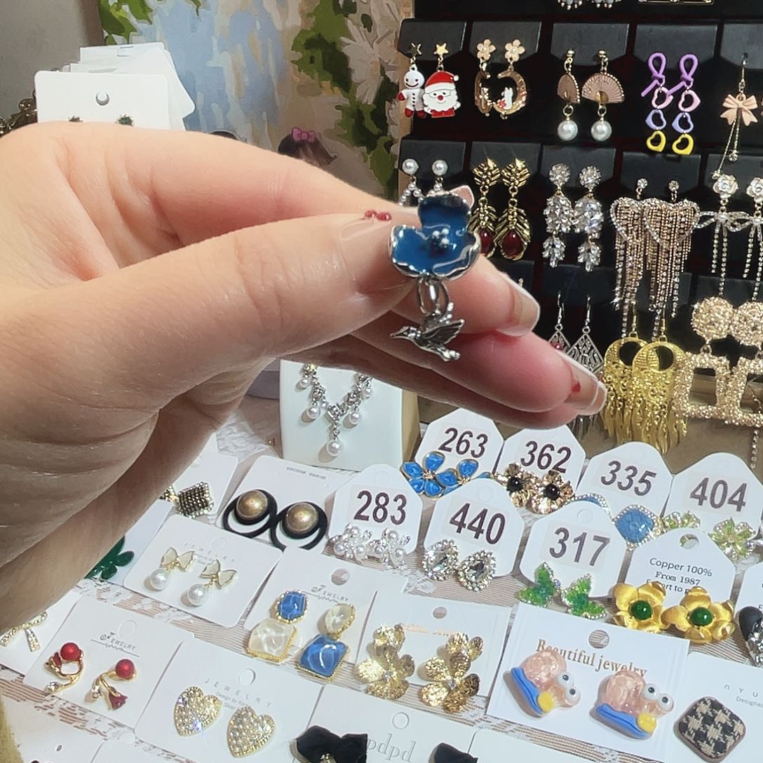 锆石纯铜合金耳饰耳环