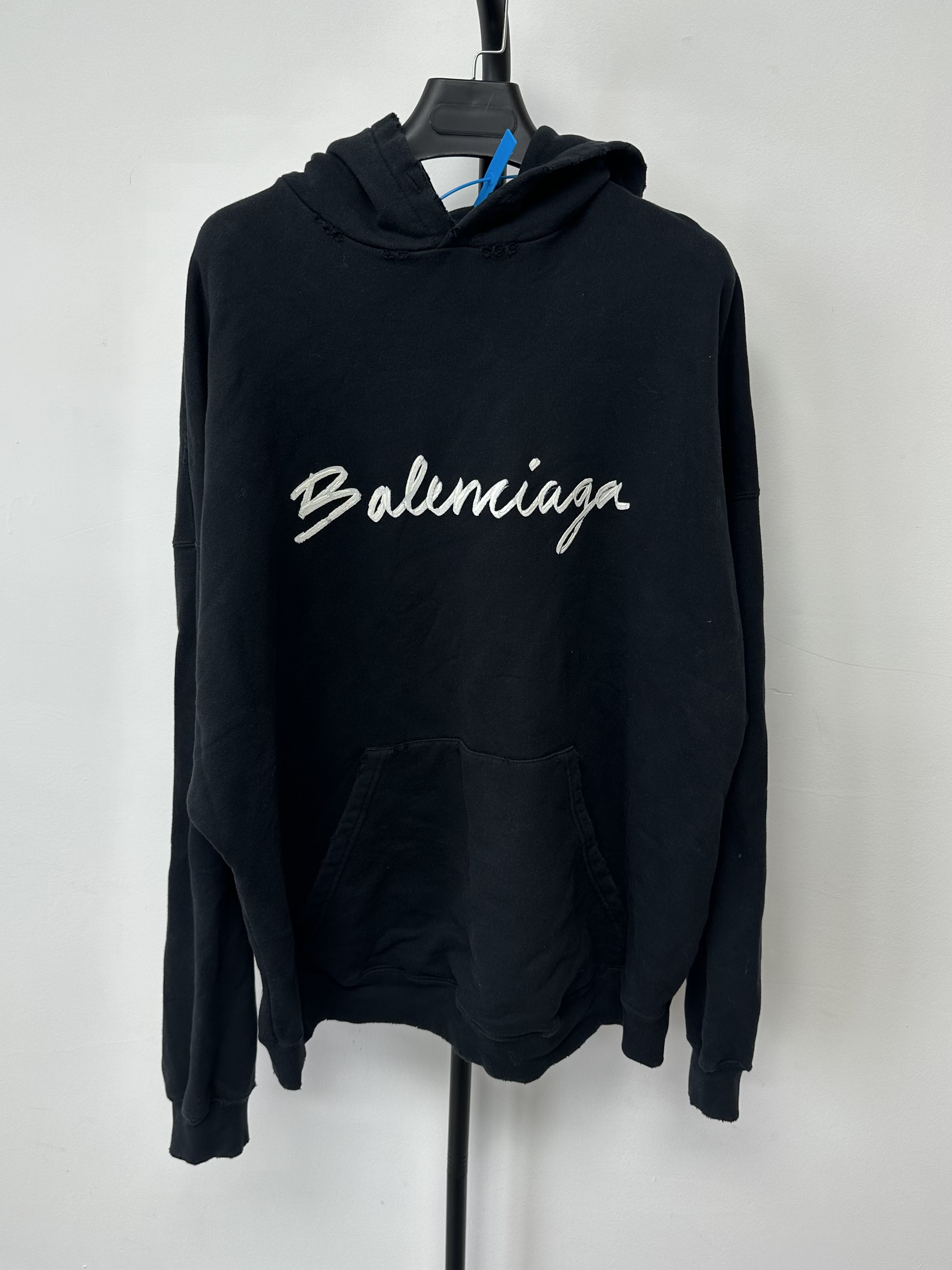 未使用 Balenciaga/巴黎世家 浮雕连帽卫衣 99新 2码 00042