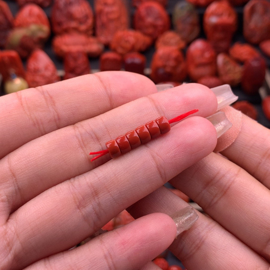 南红玛瑙南红川料精工直切隔片5.3mm未镶嵌