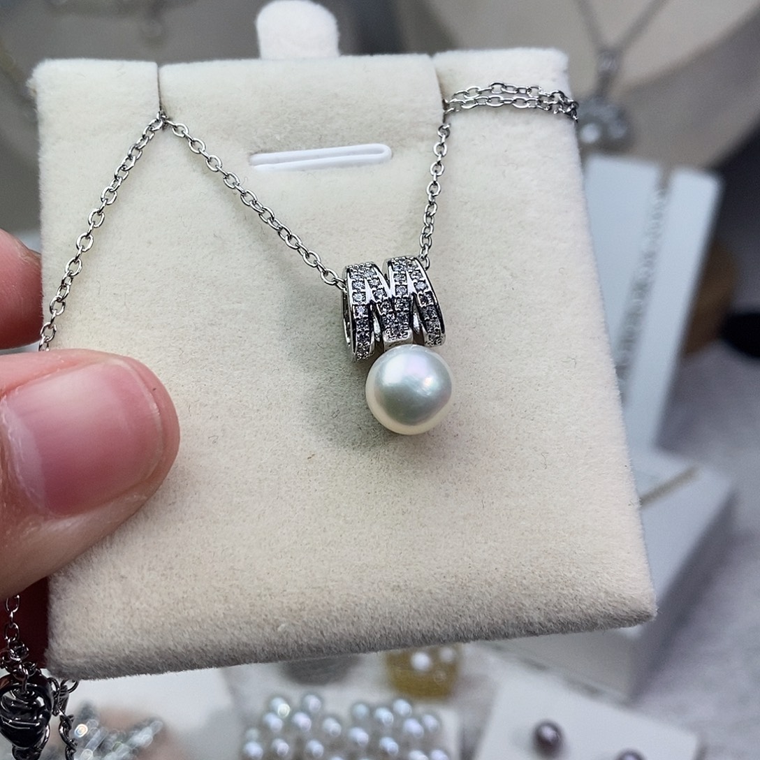 耳饰淡水珍珠银S925镶嵌