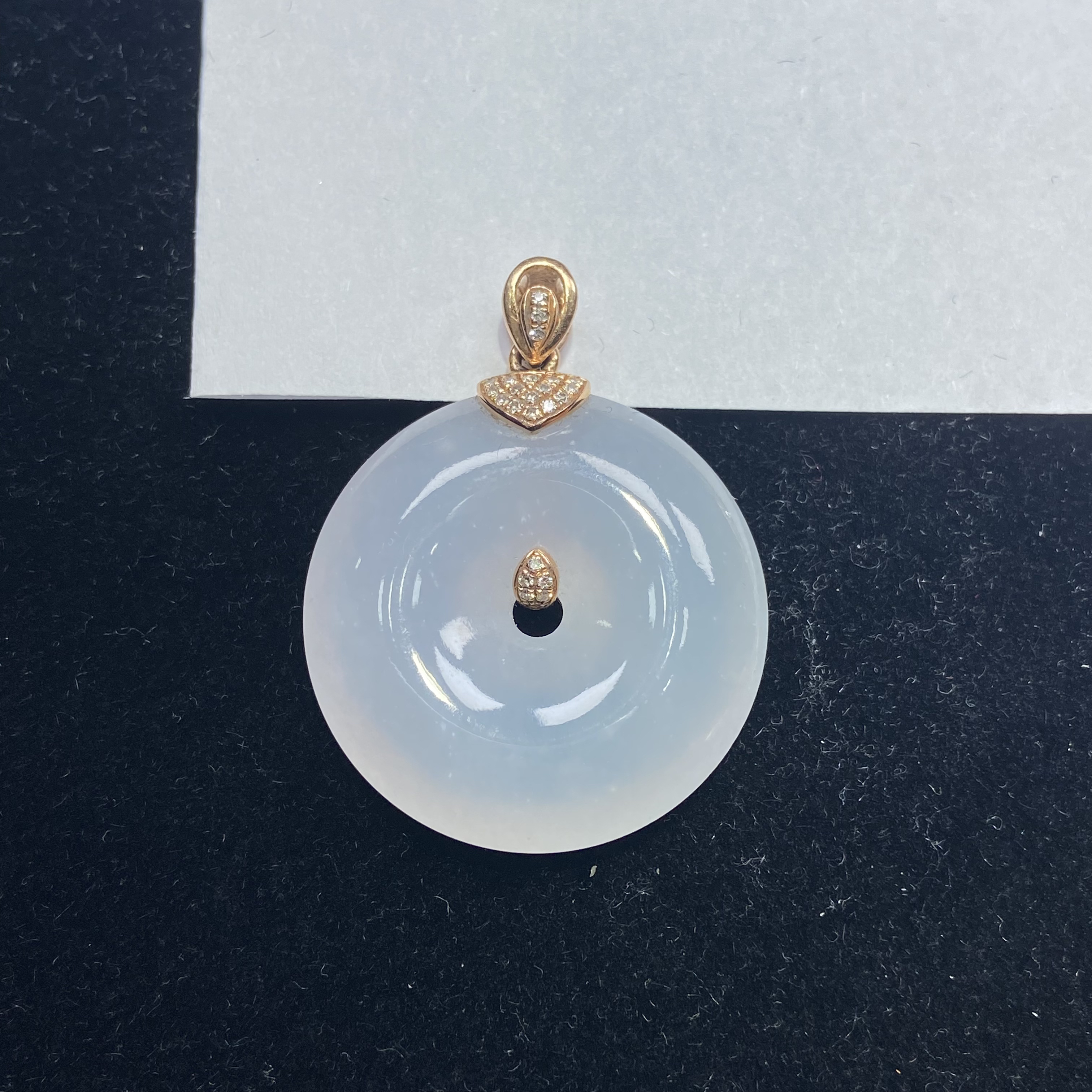 高冰粉紫平安扣吊坠缅甸翡翠A货粉色精美百搭素款