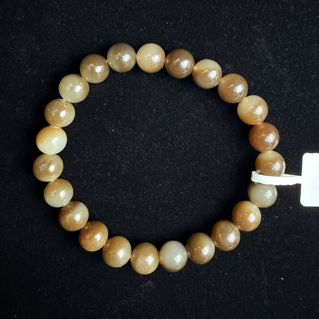 卡8mm天然和田玉巧克力糖白圆珠手串大气美观多样性发货拍一发一
