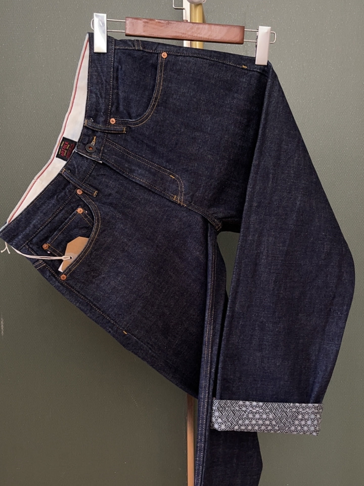 赤耳丹宁牛仔裤18盎司秋冬原牛养牛款复古港风加厚宽松直筒款5078