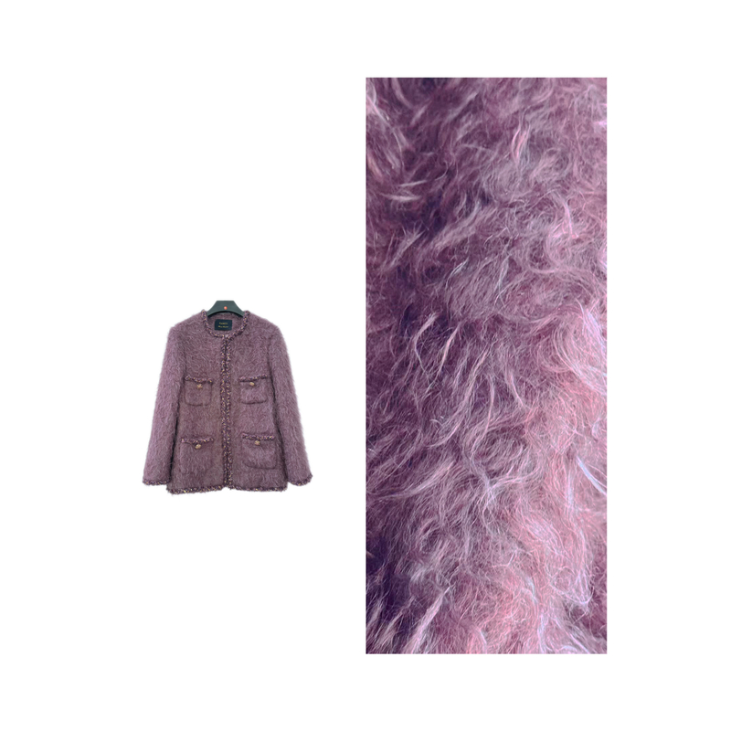 【满分精致】马海毛混纺羊毛2025冬季新款小香外套