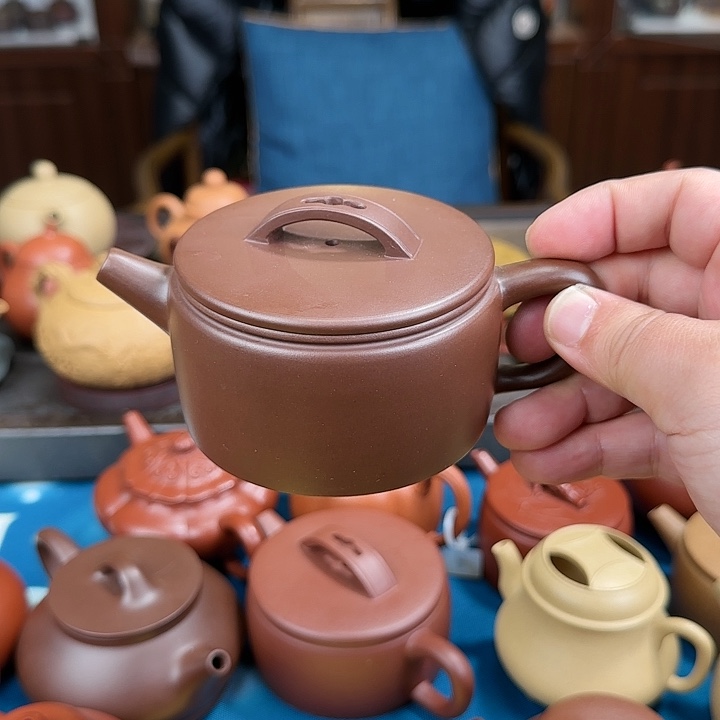 紫砂茶壶汉瓦紫泥