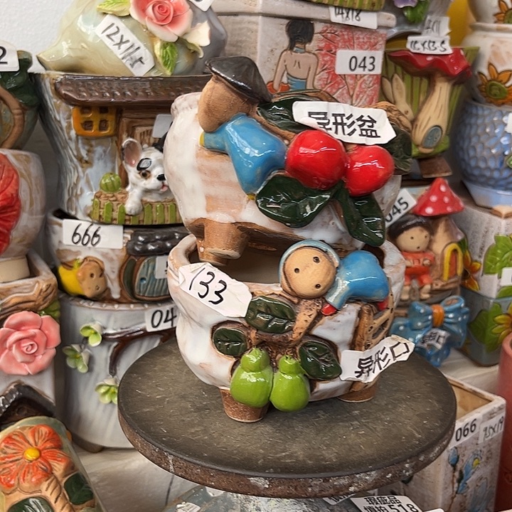 粗陶材质多肉花盆