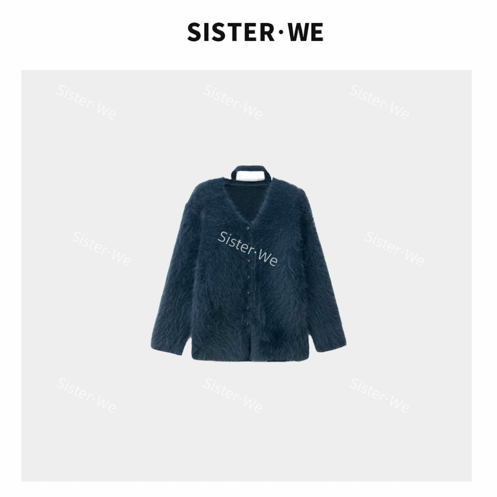 薇姐【轻物】Sister·We秋冬慵懒风外套带飘带  24077-1