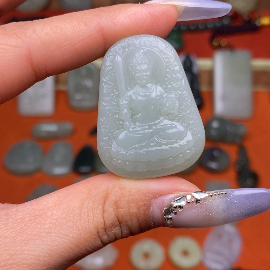 和田玉颈饰未镶嵌穿绳需备注