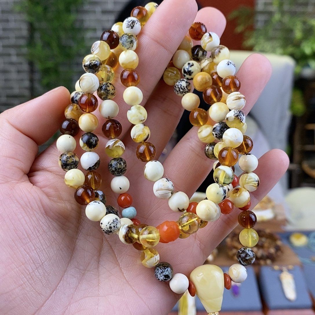 蜜蜡珠宝奇石未镶嵌蜜蜡链子