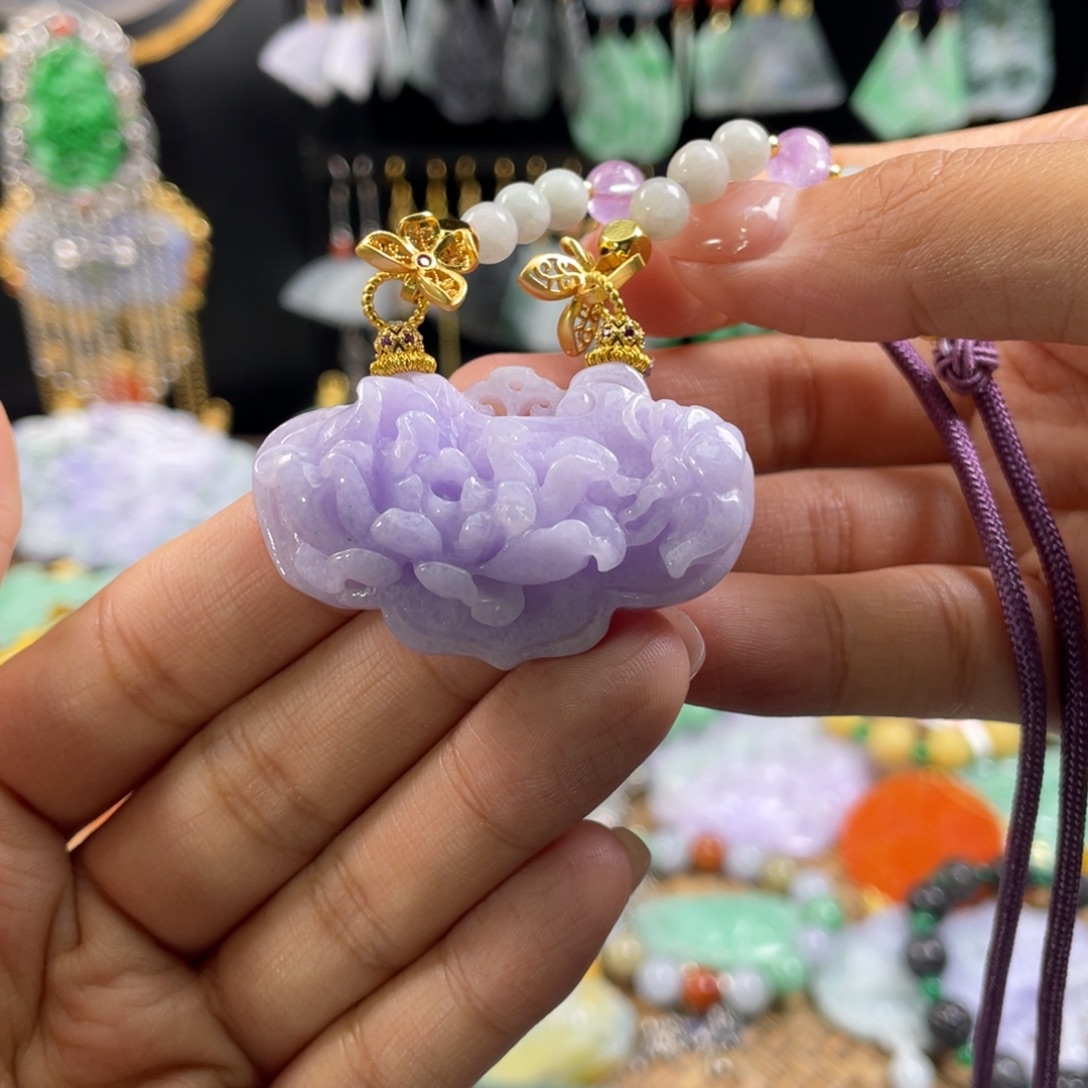 翡翠未镶嵌颈饰代编织