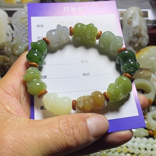 和田玉手链未镶嵌老****号