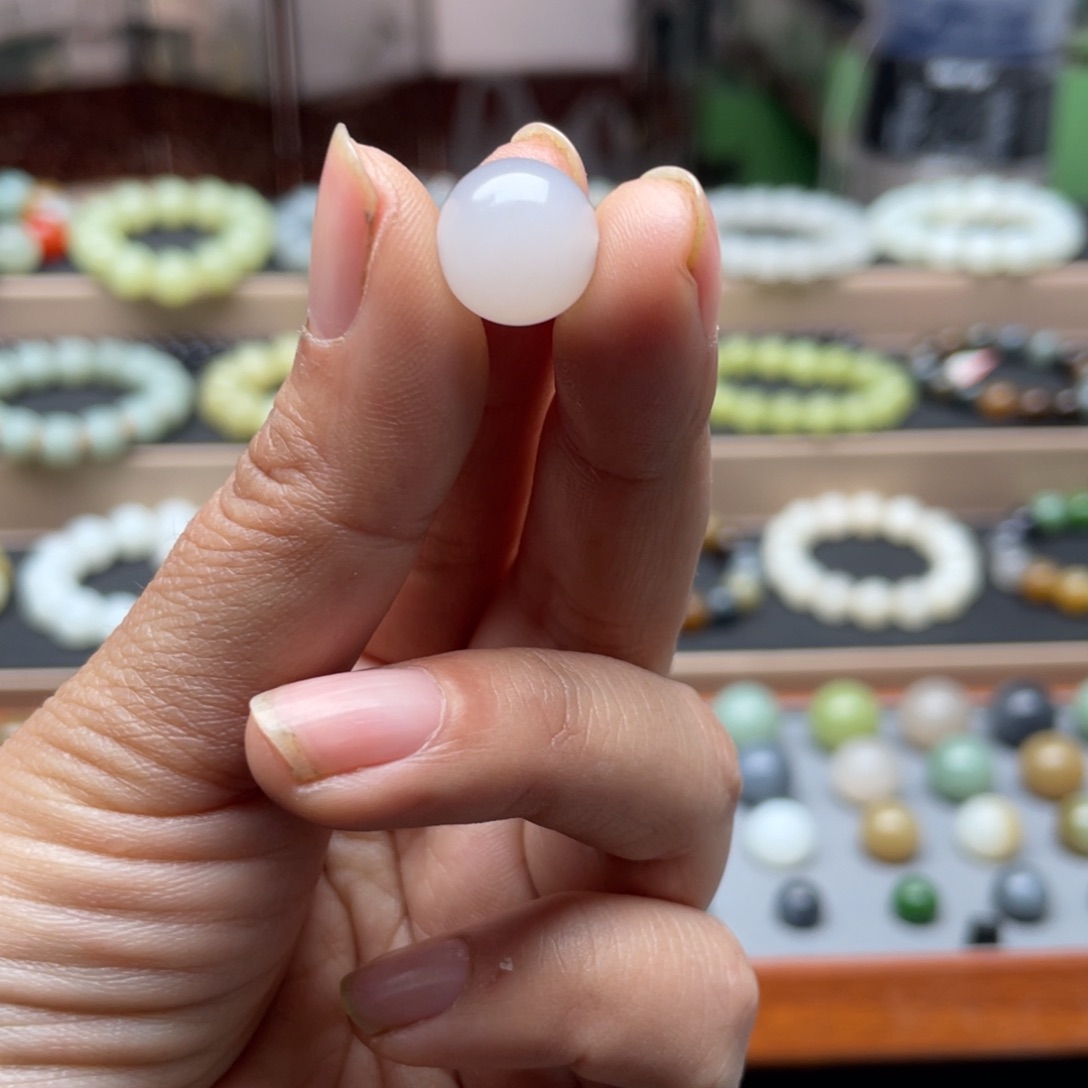 和田玉单珠12未镶嵌妙*