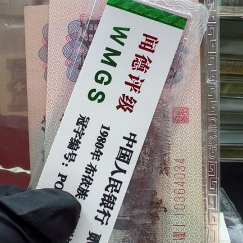 塑料第三套人民币62一角红二平两张